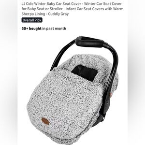 JJ Cole Sherpa Gray Car Seat Cover